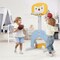3-in-1 Triangular Kids Basketball Hoop Sports Set with 5 Adjustable Height Levels